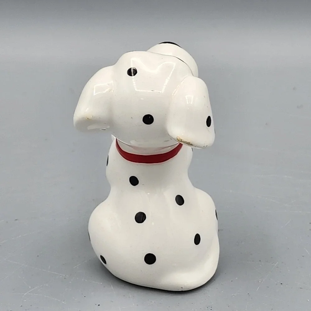 Vintage Porcelain Disney Dalmatian Dog Puppy Figurine Red Collar China